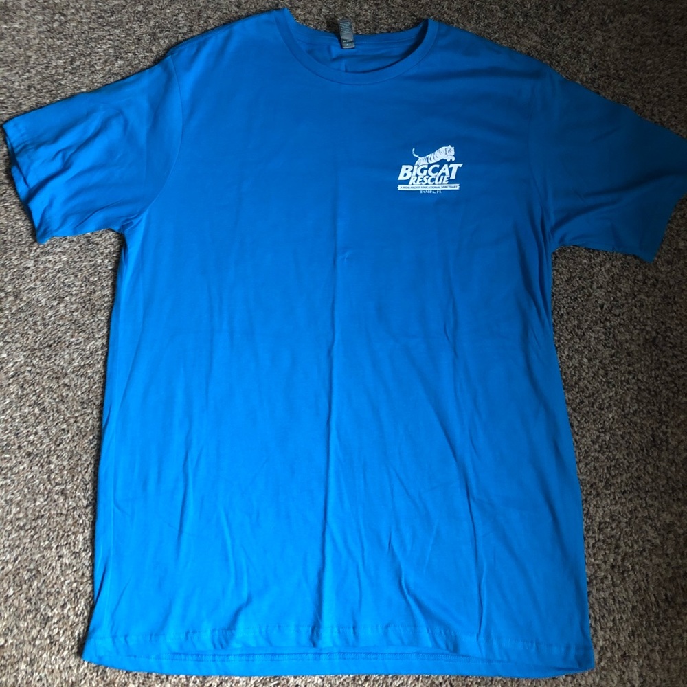 Blue big cat rescue T-shirt
